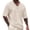 Khaki, variant on Mens Oversized V Neck Textured T Shirts 3/4 Sleeve Breathable Comfortable Casual Tees for Daily Wear Casual Outings