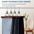 thumbnail image 5 of BagDream 20 Pack Wooden Pants Hangers with Clips, Non Slip Walnut Skirt Hangers Smooth Wood Clamp Hanger ith 360°Swivel Hook for Pants, Jeans, Slacks, 5 of 8