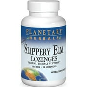 Planetary Herbals Slippery Elm Lozenges Unflavored 24 Tablet