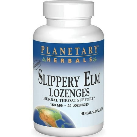 Planetary Herbals Slippery Elm Lozenges Unflavored 24 Tablet