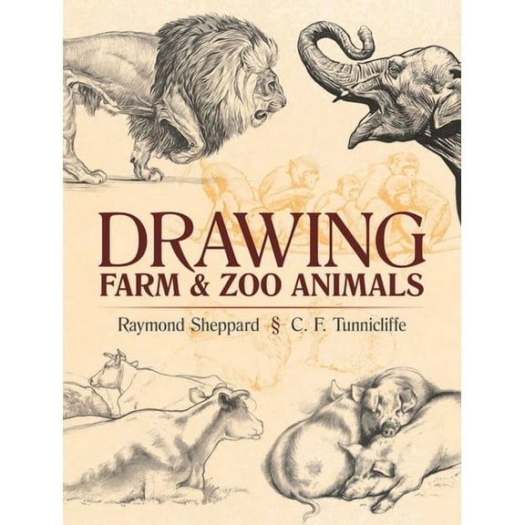 Dover Art Instruction Drawing Farm and Zoo Animals, (Paperback)