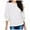 White, variant on TYGHBN Women Lady's Long Sleeve Solid T-Shirt Batwing Sleeve Loose Sweater Top Long Sleeve Comfort Long Sleeve Women Fit T Shirts Woman's Summer Tops T Shirts Women Shirt Women Casual Womens Tops
