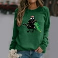 thumbnail image 5 of Chandail en Molleton d'Hiver pour Femmes Mi-Longueur Blouse Ample à Capuche Mode Chandail Col Rond Chaud Cardigan Imprimé Noël Hoilidy, 5 of 5