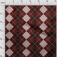 thumbnail image 2 of oneOone Viscose Chiffon Maroon Fabric Argyle Check Fabric For Sewing Printed Craft Fabric By The Yard 42 Inches Wide, 2 of 4