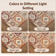 thumbnail image 7 of Design&I 3'x5' Ultra Soft Throw Mat, Hippie Throw Distressed Fragment Organized Panel Layout Orange None Fluffy Washable Easy Care Indoor rug for Bedside Hallway, 7 of 7