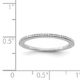 thumbnail image 4 of 925 Sterling Silver Diamond Wedding Band Ring, 4 of 10
