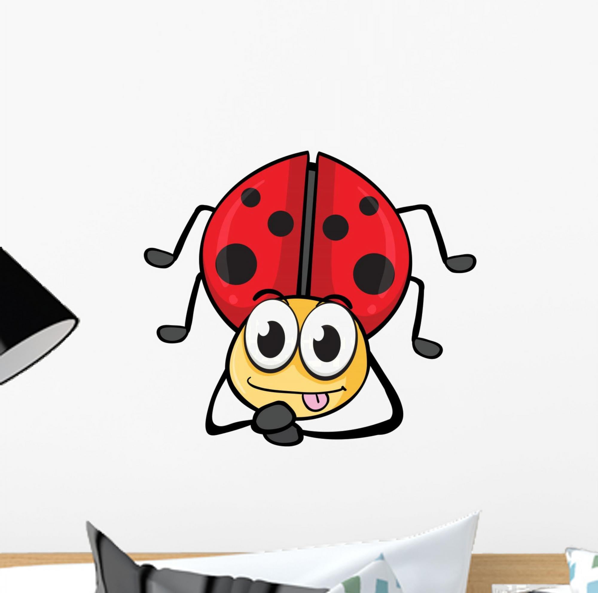 Ladybug Wall Decal by Wallmonkeys Peel and Stick Graphic (12 in W x 11 in  H) WM247257 - Walmart.com