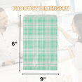 thumbnail image 7 of Novel Box 100 Pack Teal Plaid Print Flat Paper Bags 6x9 Inches for Gifts, Parties, Weddings & More, 7 of 7