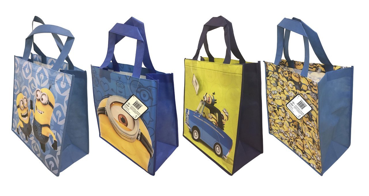 Small Blue Flowers Light Yellow Print Library Book Lunch Gift Tote Bag