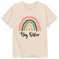 thumbnail image 3 of Big Sister Shirts for Girls Rainbow Printed Adorable Short Sleeve Casual Stylish Daliy T Shirts Size 10 Y-12 Y, 3 of 3