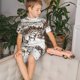 thumbnail image 3 of Balery Woodland Forest With Deers Conjunto de Pijama Infantil de Manga Corta con Estampado – Ropa de Dormir de Algodón Suave-4X-Large, 3 of 5