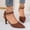 Khaki, variant on YYYTop Nude Heels for Women, Comfortable Heels for Women Women's Summer New Large Size Suede Hollow Ankle Buckle Fashion Outside Wearing Women's High Heels Pointed High-Heeled Sandals Slingback Heels