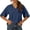 Blue, variant on Womens Tops Plus Size Knit with Lace Cutout Tie Neck Lightweight Relaxed Fit Blouson Sleeve Summer Casual Y2K Fashion Tees 2026 White 2XL