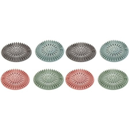 

Filter Floor Drain Silicone Hair Stopper Toilet Plug Strainer Cover Bathtub 8 Pcs