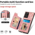 thumbnail image 3 of Phone Case for Samsung Galaxy Note 20 Ultra 5G Wallet Cover with Screen Protector and Wrist Strap RFID Card Holder Ring Stand Note20 Plus Notes 20Ultra Note20+ U + 20+ Twenty Not S20 Women Men Pink, 3 of 13