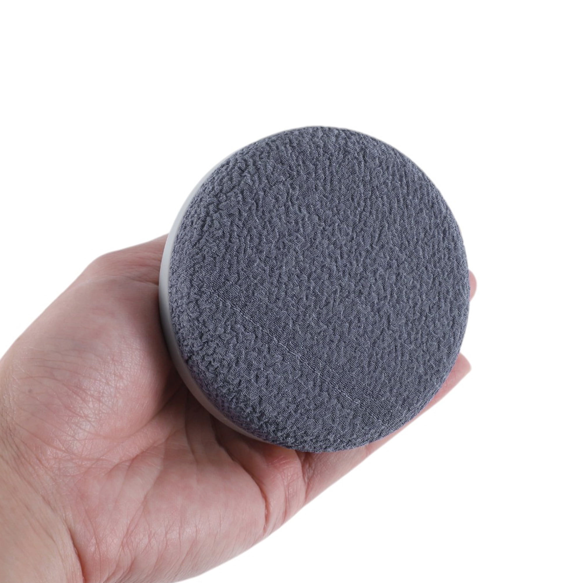 Unique Bargains Handle Bath Brush Body Scrubber for Bathroom 3.54"x2.75" 1 Set Gray