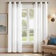 thumbnail image 1 of Cortinas Jinchan de Lino Texturizado Blanco de 213 cm de Largo 2 Paneles, 1 of 7