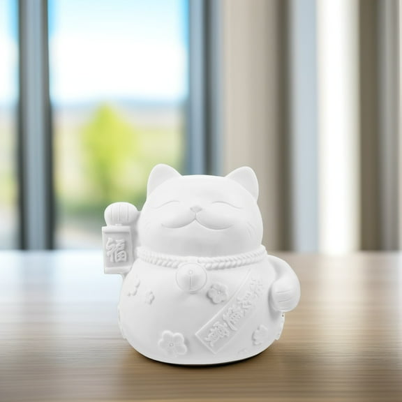 Hytrove Maneki Neko Piggy Bank Lucky Fortune Cat Figurines Diy Craft For Home Company Opening