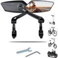 thumbnail image 1 of Bicycle Rear View Mirror, Bicycle Handlebar Right/Left Rating Rear View 180 Rotating Mirror for Mountain Road Bikes, 1 of 4