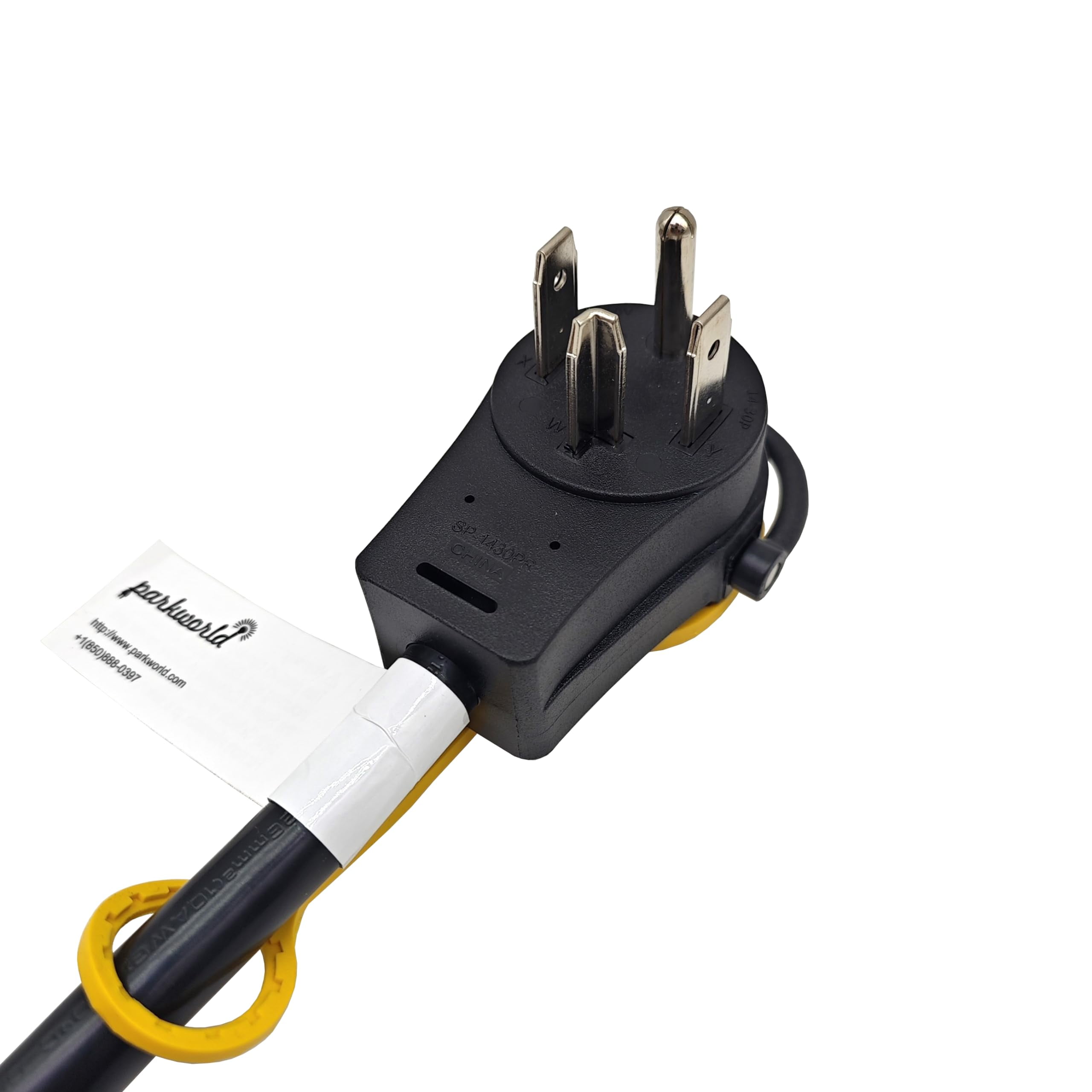 Parkworld 79384 Dryer Piggy-Back Adapter Splitter Cord NEMA 14-30P to 14-30R 30A 125V/250V & 10-50R 30A 125V/250V 1.5 Feet