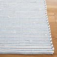 thumbnail image 3 of SAFAVIEH Montauk Carver Striped Cotton Area Rug, Turquoise/Ivory, 4' x 6', 3 of 8