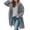 Grey, variant on Tiqkatyck Trench Coat on Sale, Women's Long Sleeve Casual Fleece Fuzzy Jacket Loose Fit Warm Winter Outerwear Fashion Lapel Jacket Coats Winter Coats for Women, Pea Coats for Women Black L