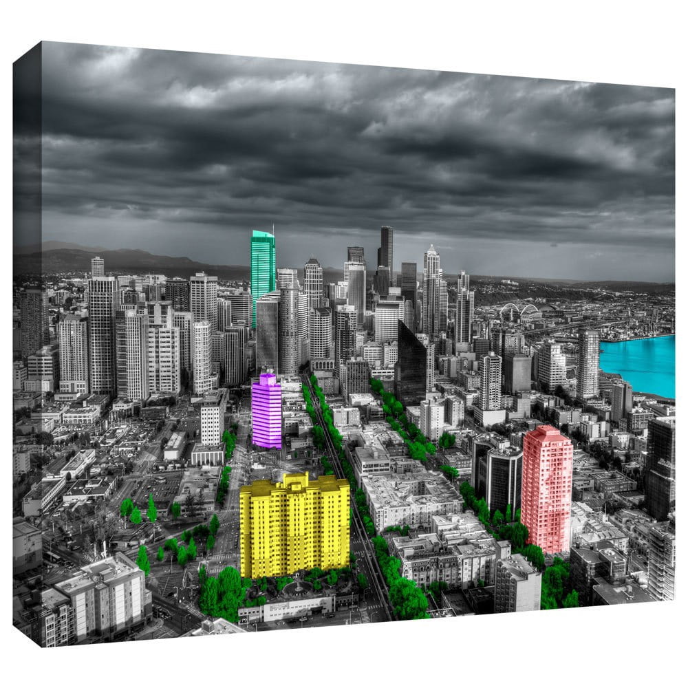 ArtWall Revolver Ocelot "Seattle" Gallery-Wrapped Canvas