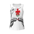 thumbnail image 3 of Picia Moose Kissing Under Mistletoe Pattern Women's Workout Tank Top,Breathable Activewear,Slim Fit Athletic Top,Versatile Workout Moisture-wicking top-Small, 3 of 9