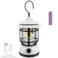 thumbnail image 1 of Lanterne de Camping avec Variateur 200 Lm Lumière DEL Rechargeable Portable Légère Lampe USB Réglable Rétro pour Plein Air Randonnée Pêche Jardin Cour, 1 of 11