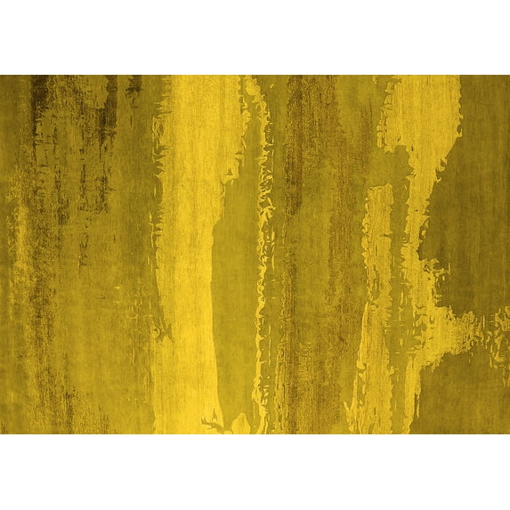 Ahgly Company Indoor Rectangle Oriental Yellow Industrial Area Rugs, 4' x 6'