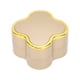 thumbnail image 3 of Caja de anillos iluminada, flocado suave, luminoso, diseño de trébol de cuatro hojas, caja de regalo para exhibición de joyas, aniversarios de bodas, color dorado, 3 of 5