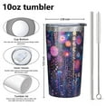 thumbnail image 4 of Pioneer Flower 10oz Tumblers Stainless Steel Tumbler with Lid and Straw,Vacuum Insulated Double Wall Travel Tumbler Cups with Cleaning Brush for Coffee, Tea, 4 of 4