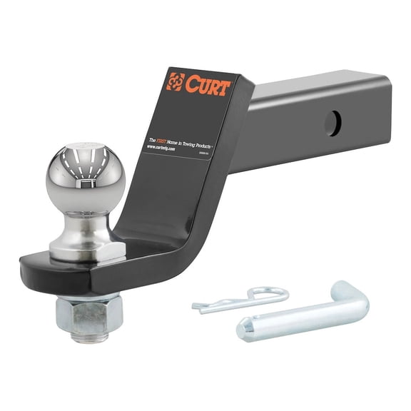 Curt 45856 Hitch Ball Mount Class III/ Fits 2 Inch Receiver 7500 GTW 4"Drop 8-1/4"Hollow Shank
