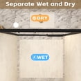 thumbnail image 4 of 56-60 " x 72" Tempered Glass with Explosion Proof Film, Aluminum Frame Double Sliding Shower Door, "1/4 (6 mm), Stainless Steel handle, Matte Black, 4 of 20