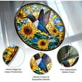 thumbnail image 2 of Hummingbird Stained Glass Sun Catcher with Mountain Stained Glass Window Hanging, Suncatchers for Windows Hanging, Lavender Wall Decor, for Women/Friends/Lover, 2 of 5