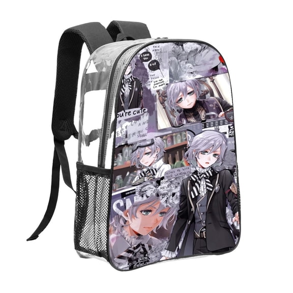 Twisted Wonderland Pattern Transparent Backpack Lightweight And fashionable Showcasing Personality And Leading The Trend