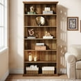 thumbnail image 5 of Tribesigns 6-Tier Bookshelf, 75-Inch Tall Bookcase, Large Bookshelves and Bookcases Freestanding Display Shelves, Wood Book Shelf for Living Room, Home Office, Bedroom, Brown, 5 of 9