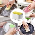thumbnail image 5 of Dispensador de jabón de cocina 2 en 1 con soporte para esponja - Dispensador de líquido para lavavajillas para cocina - Aparatos de cocina inteligentes - Organizador de encimera para fregadero -, 5 of 5