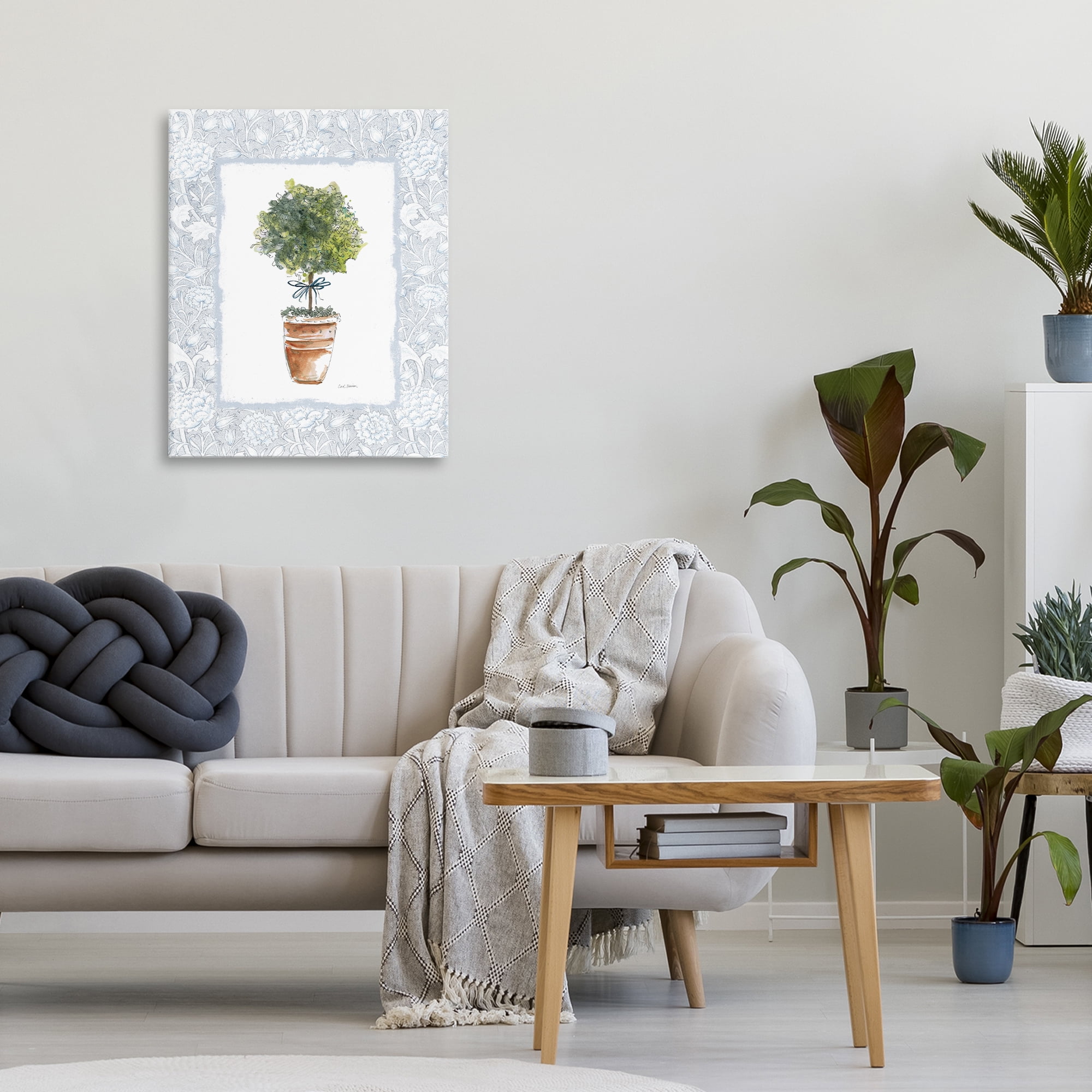 Stupell Industries Potted Topiary in Terracotta Canvas Wall Art, design by Carol Robinson