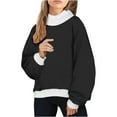 thumbnail image 1 of tarylea Chandail en Molleton Col Rond pour Femmes Tendance à Blocs de Couleur Chandail à Manches Longues Tops Décontractés Amples Sports Automne Tops, 1 of 6