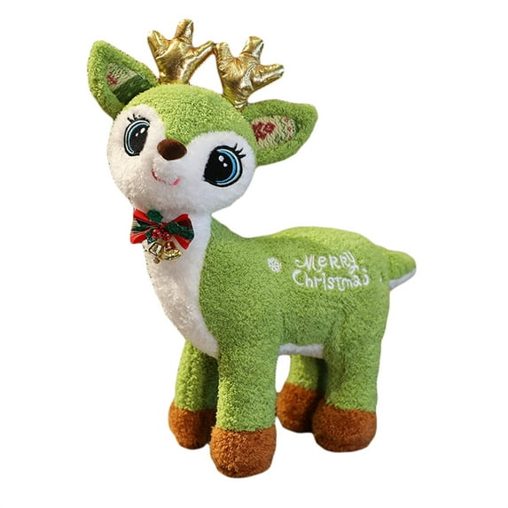 hirigin Cute Plush Doll, Funny Letter Print Christmas Elk Shape Stuffed Soft Toy Gift for Party Supplies Decoration