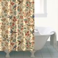 thumbnail image 4 of Pioneer Flower Floral Print Pattern Shower Curtain 84”x72", Bathroom Decorative Shower Curtain Set with 12 Hooks, Waterproof Washable, 4 of 6