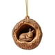 thumbnail image 2 of Herunwer Animal Christmas Ornament, Owl & Raccoon 2D Acrylic Hanging Ornaments for Christmas Tree, Holiday Decoration, 2 of 5