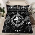 thumbnail image 2 of Homewish Animal Wolf Full Size Sheets 4-Piece for Teens Adults,Tribal Aztec Breathable Bed Sheets,Bohemian Dreamcatcher Flower Lightweight Sheet Sets,Microfiber Bedroom Decor, 2 of 7