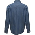 thumbnail image 2 of Woodland Creek Men's Denim Long Sleeve Button Down Shirt in Blue, Medium, 2 of 5