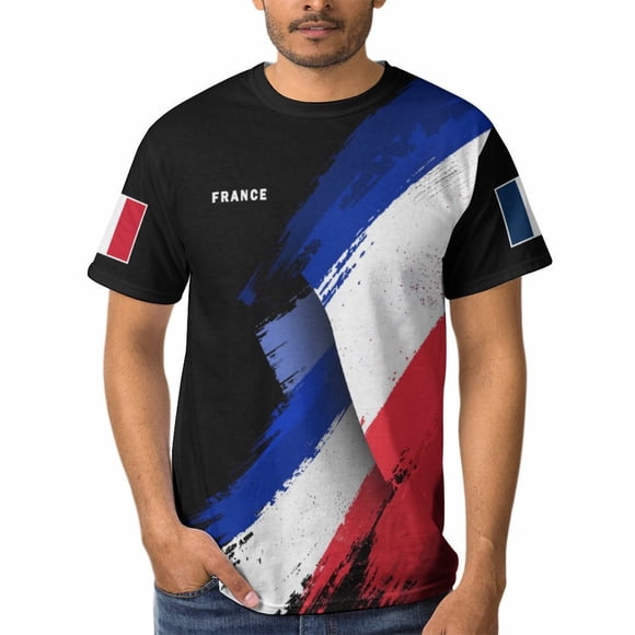 Unisex Adult France T-Shirts 3D Graphic Jersey Shirts Short Sleeve Tees for Men Women