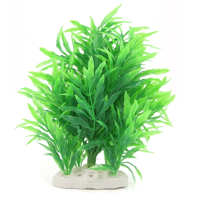 Planta de plastico del acuario decoracion de hierba de plastico verde