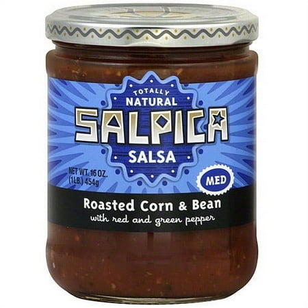 Salpica Roasted Corn & Bean Salsa, 16 oz (Pack of 6)