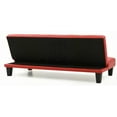 thumbnail image 2 of Modern Contemporary Red Leather Sofa Bed 220×80×75cm with Easy Assembly and Durable Frame, 2 of 6