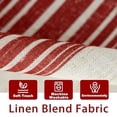 thumbnail image 4 of DriftAway Chris Vertical Striped Pattern Linen Blend Lined Thermal Insulated Blackout and Room Darkening Grommet Linen Curtains for Farmhouse Printed 2 Panels, 52" x 84", Red, 4 of 9